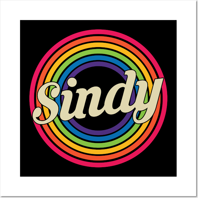 Sindy - Retro Rainbow Style Wall Art by MaydenArt